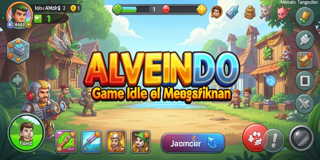 Tampilan screenshot utama ALVENDO menampilkan gameplay Idle yang menarik.