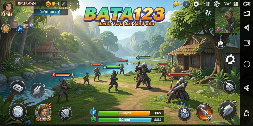 Screenshot yang menunjukkan aksi seru dalam gameplay Casual BATA123.