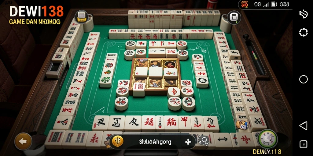 Tampilan gameplay DEWI138 dengan ubin Mahjong yang colorful.