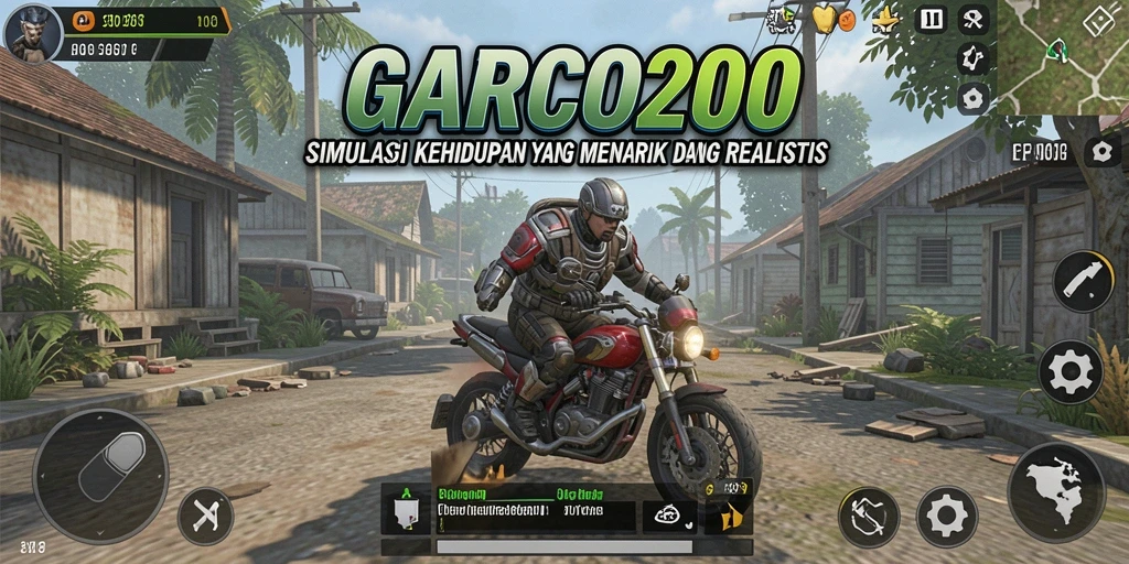 Tampilan gameplay GARCO200 dengan grafis simulasi yang realistis dan menarik.