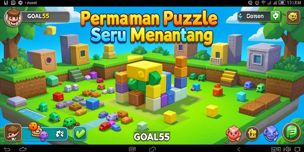 Tampilan gameplay seru dan menantang dalam GOAL55.