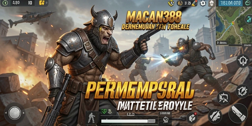 Tampilan gameplay intens dari <strong>MACAN388</strong> dalam pertempuran Battle Royale.