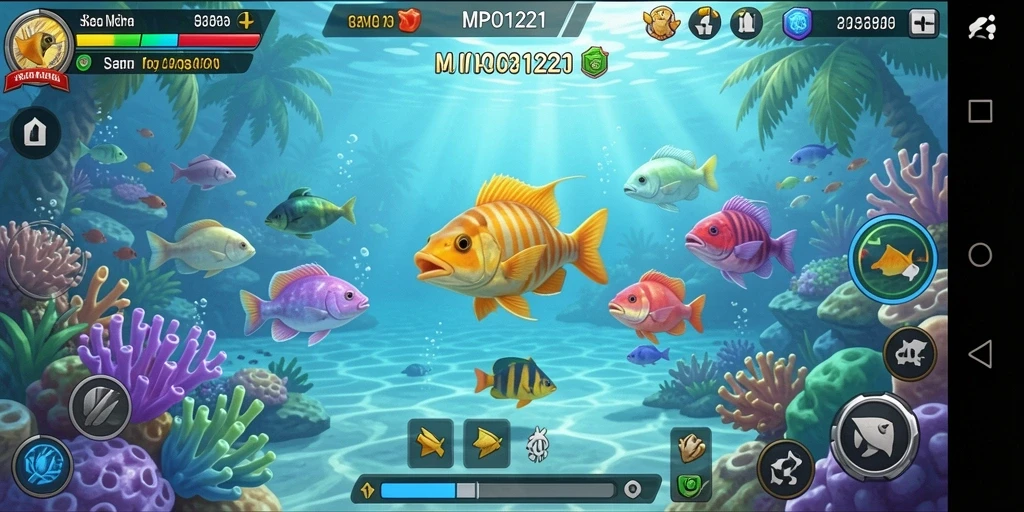Tampilan gameplay seru dan menantang dalam Tembak Ikan.