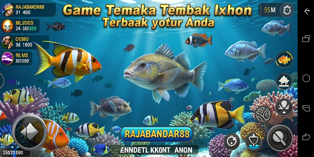 Tampilan seru dan menegangkan dari gameplay Tembak Ikan RAJABANDAR88.