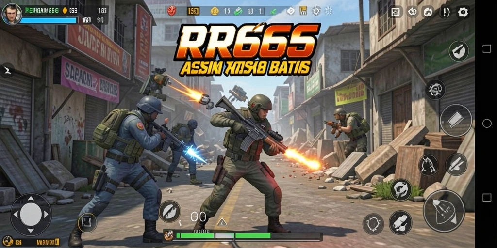 Gameplay menegangkan dalam RR666 dengan misi pertempuran seru.