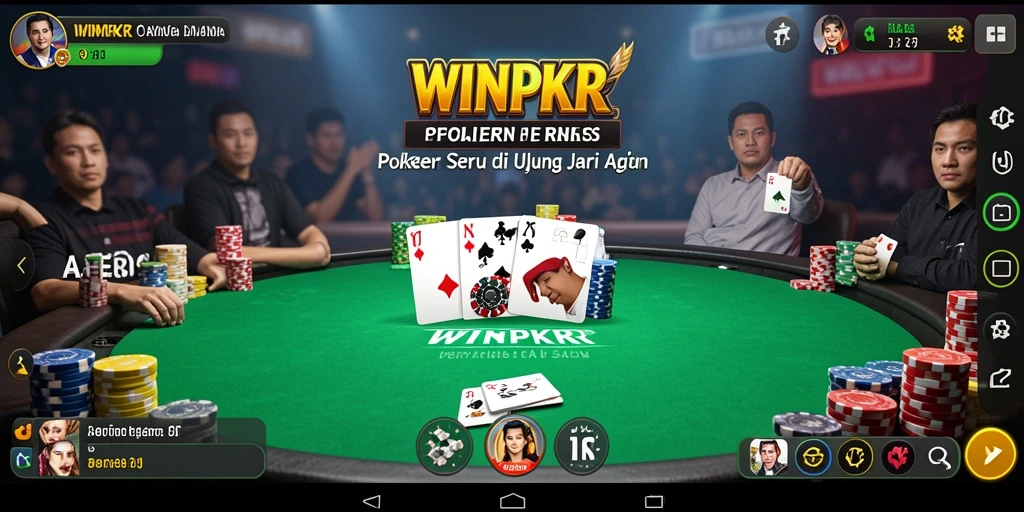 Tampilan seru gameplay poker di WINPKR.